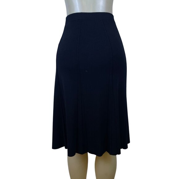 Marisa Christina Women’s Black Rayon & Nylon Midi Skirt Pull-On Size M - Picture 3 of 5